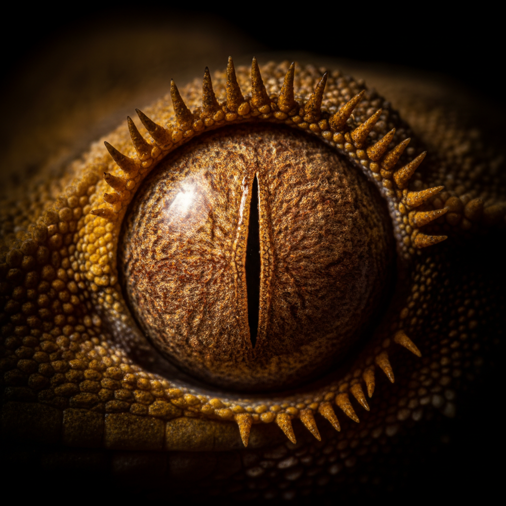 Macro gecko eye detail