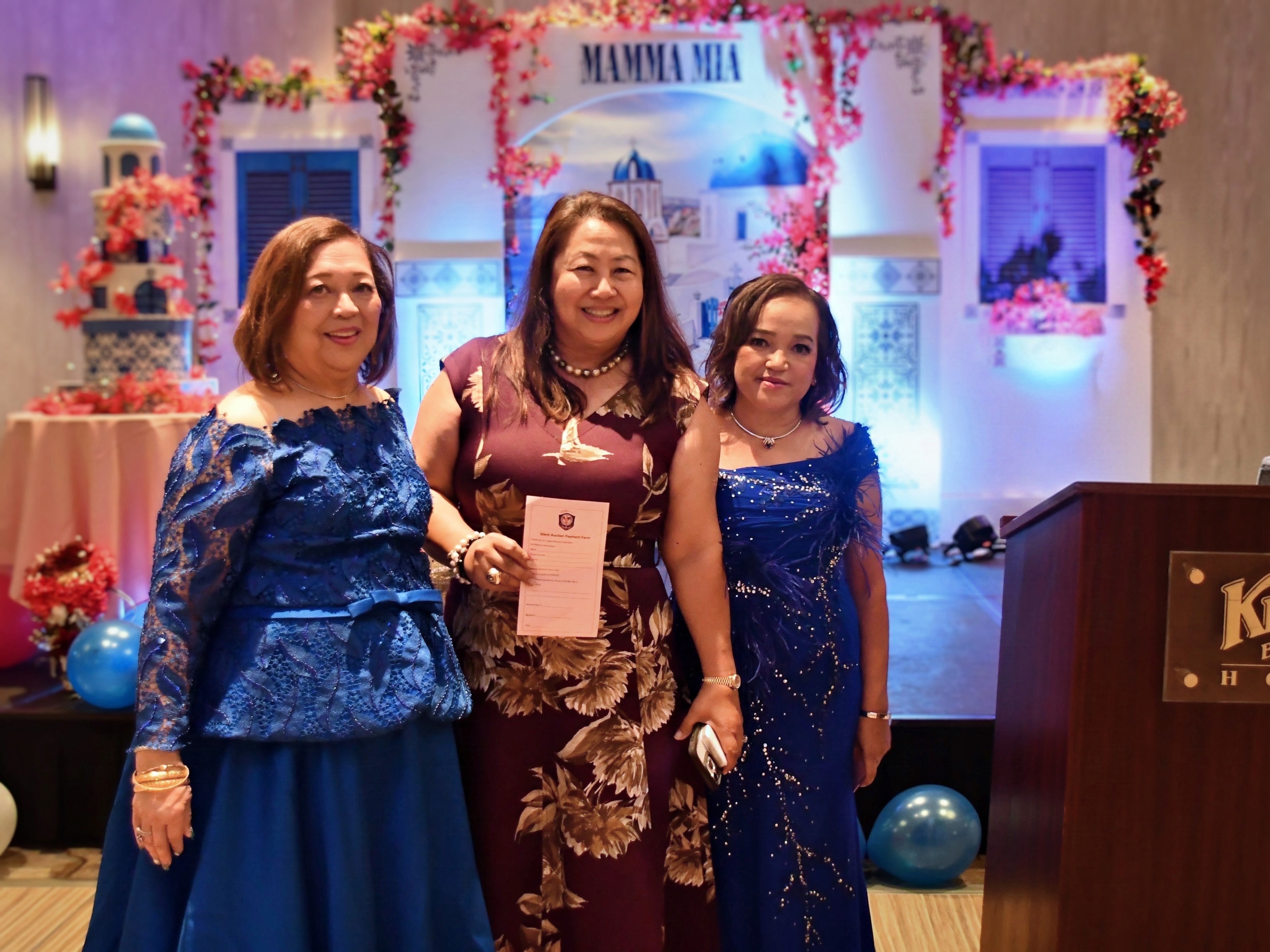 Remedios Manzanilla with the Silent Auction Payment Form