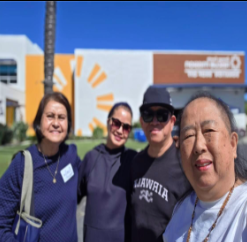 Evelyn Ruiz, Ellen and Ron Reyes with Nenita Miyata at OC Rescue Mission