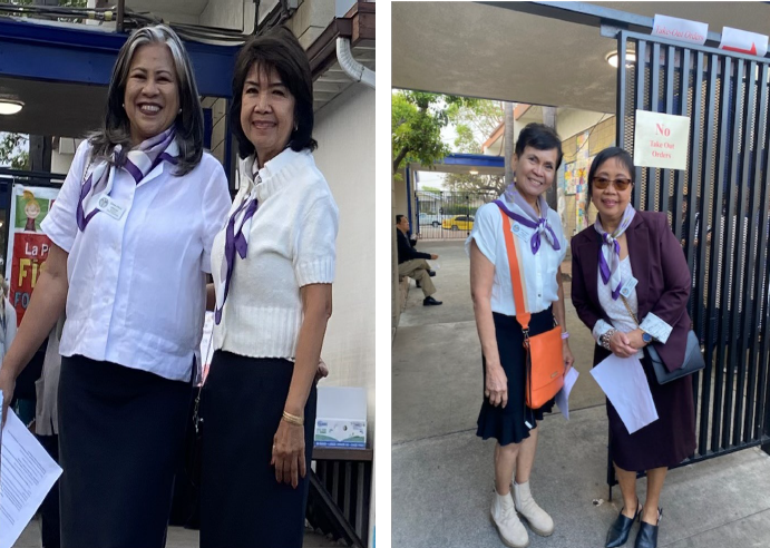 FFRGOC Greeters and Guest Relations Ladies from the Northeast Chapter welcoming retreat attendees