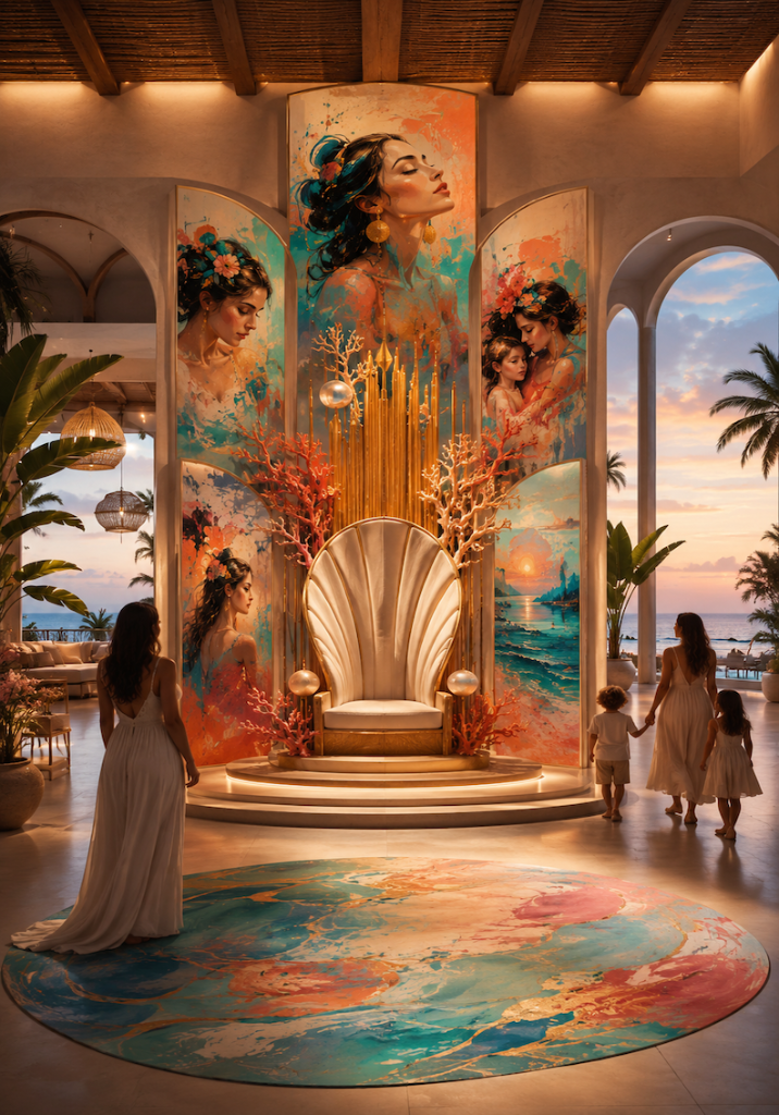Your artwork presides over the home