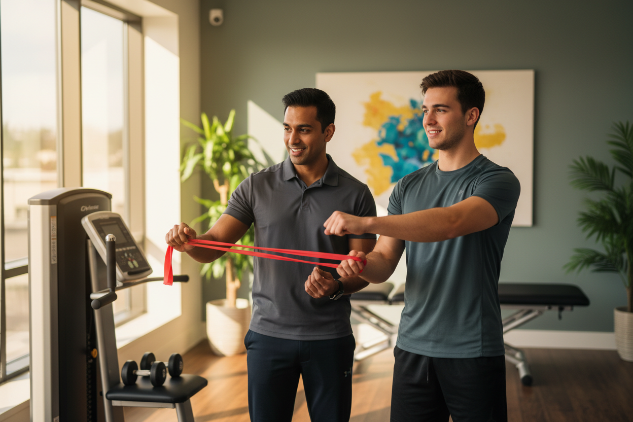 Aamir Hassan providing expert physiotherapy treatment