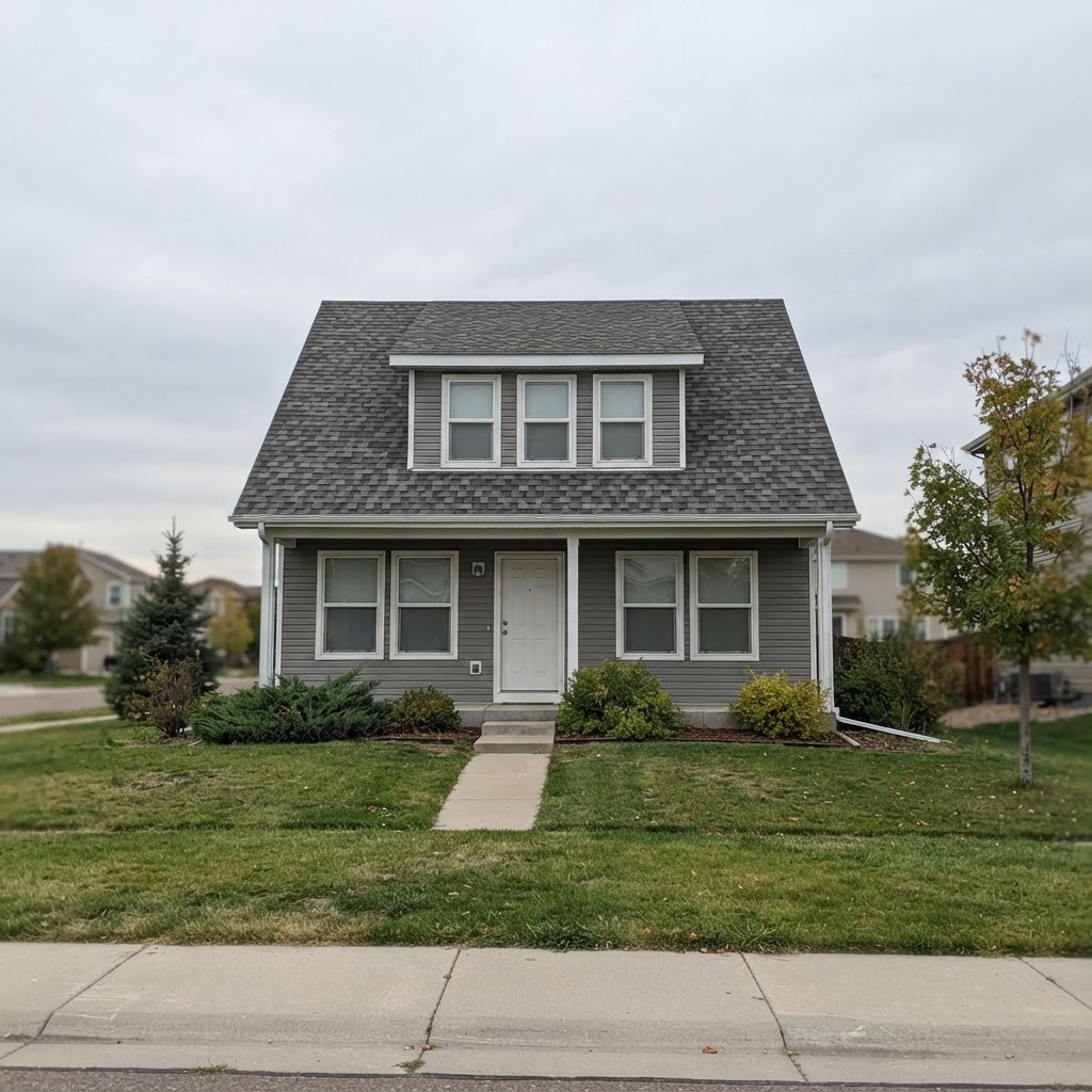 Residential roof inspection details on a home in Thornton, CO