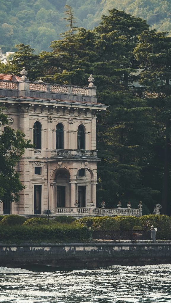 European villa on the water