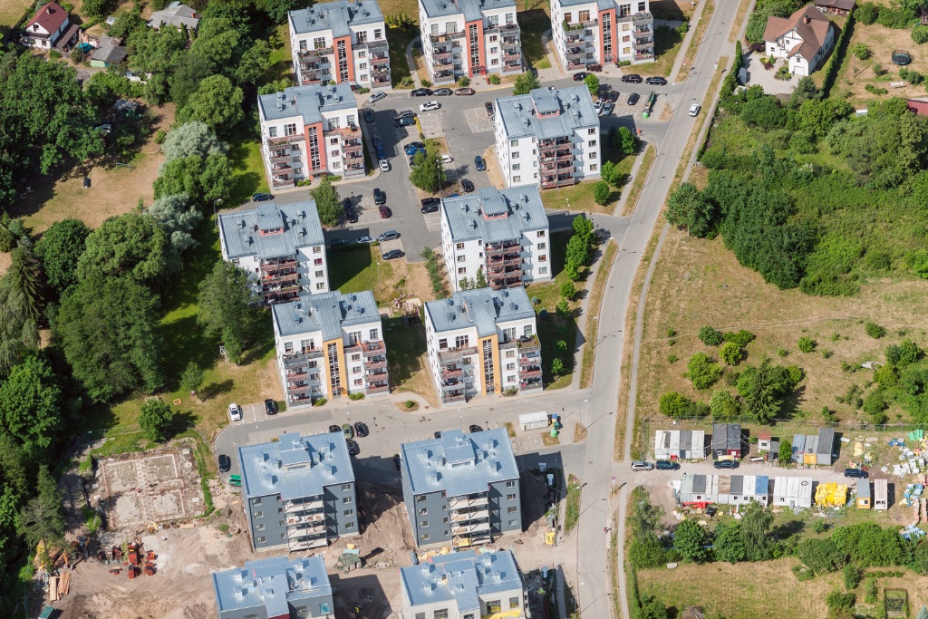 Residential area aerial