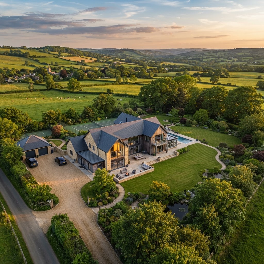Luxury home aerial