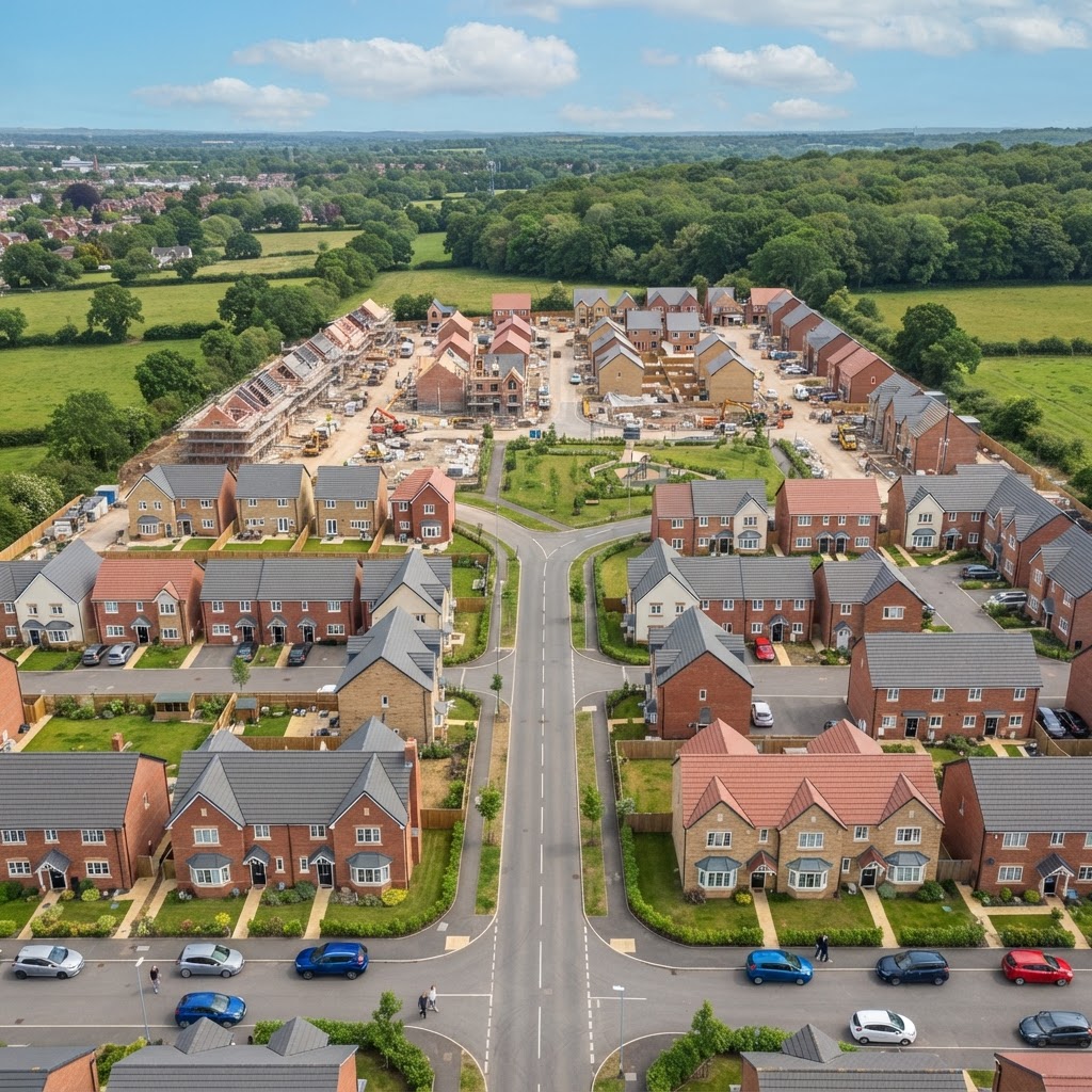 New build development aerial