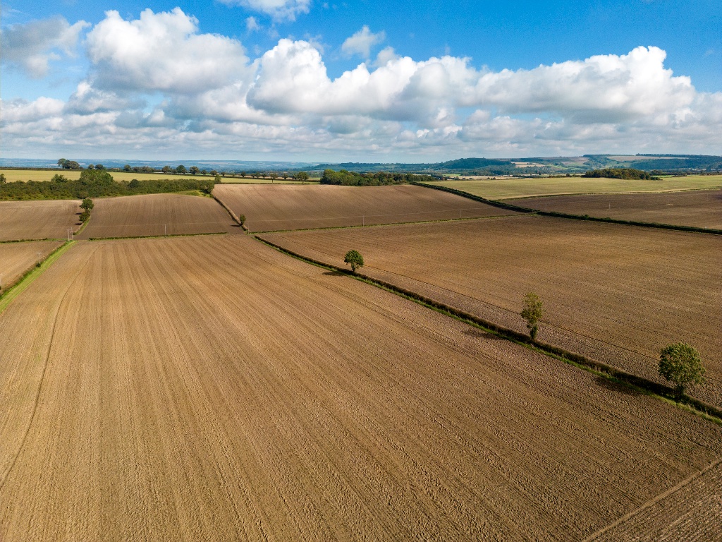 Aerial view of UK farmland