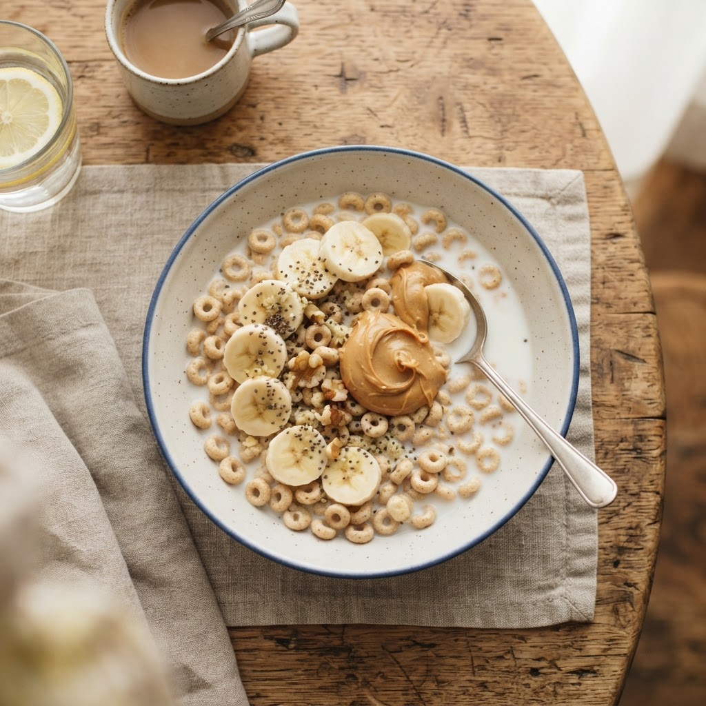 Cheerios with Peanut Butter & Banana