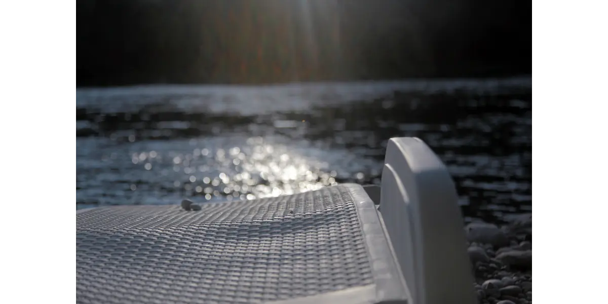 Sunlight reflection on shimmering water