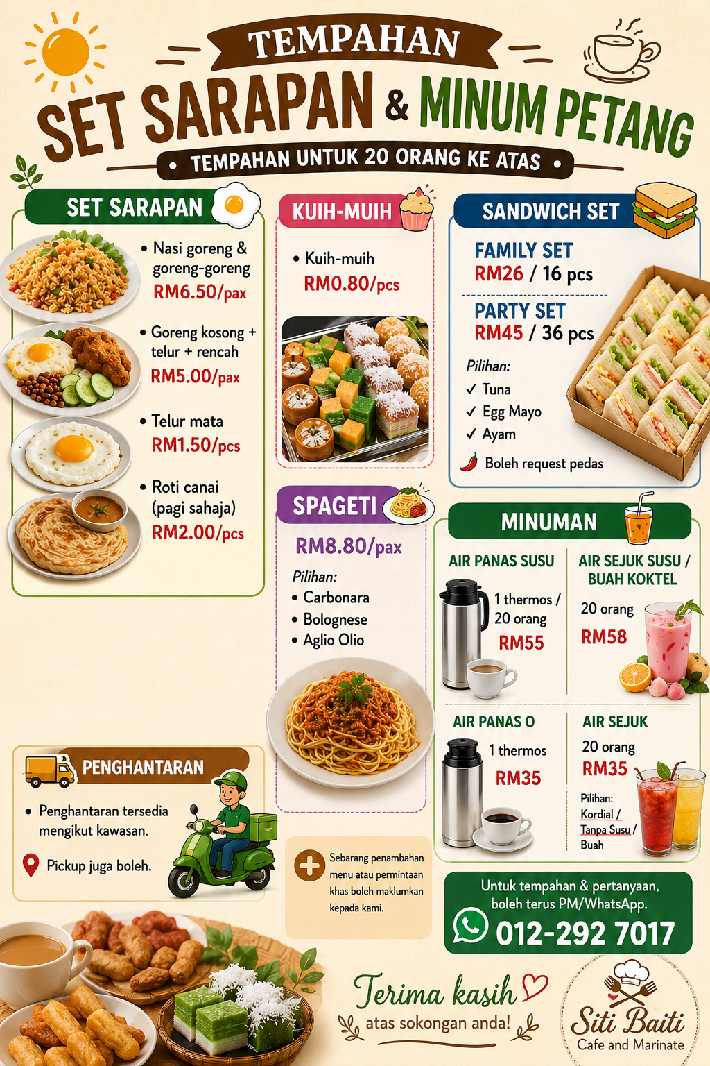 Menu Set Sarapan & Minum Petang
