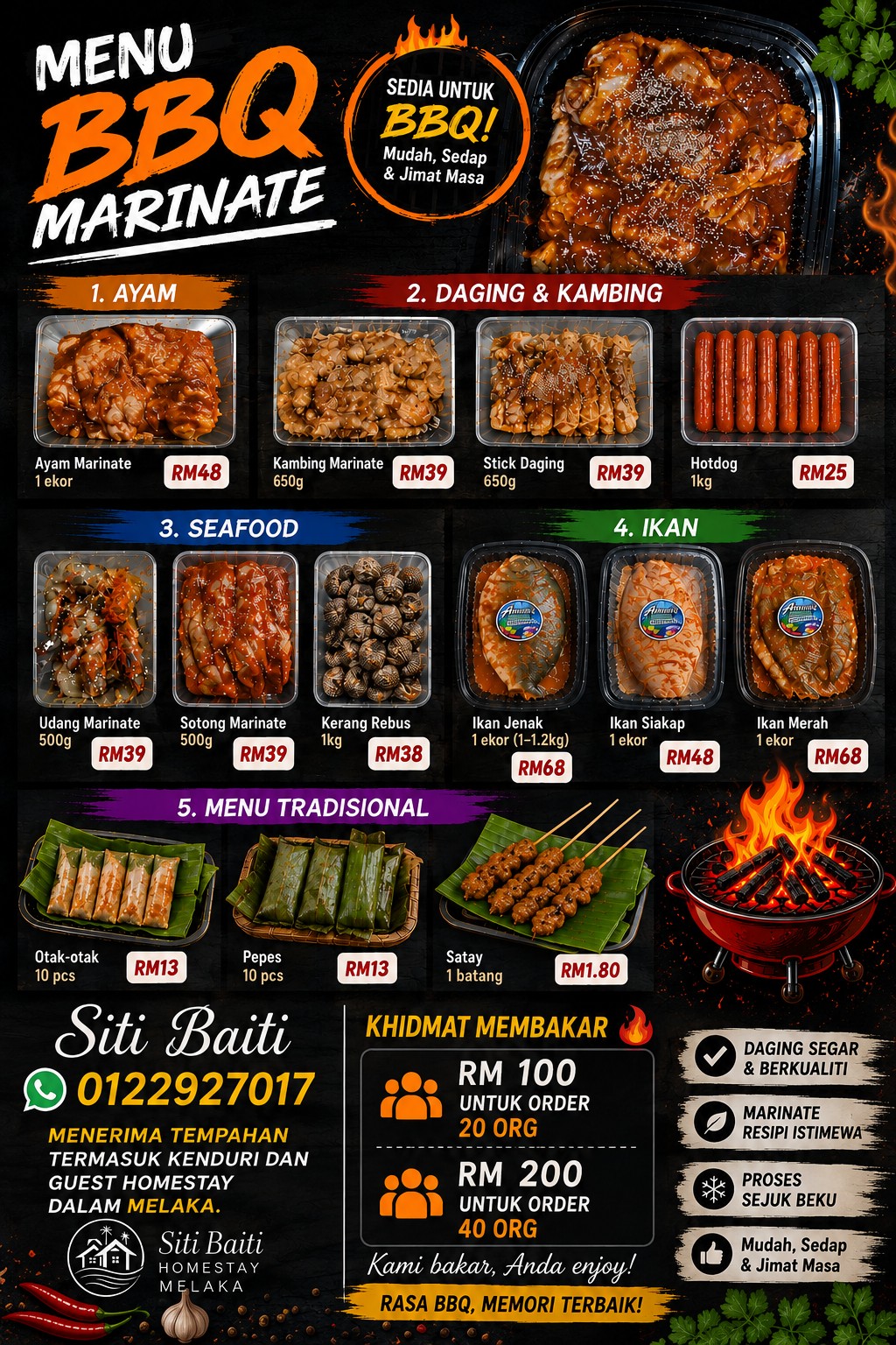 Menu BBQ Marinate