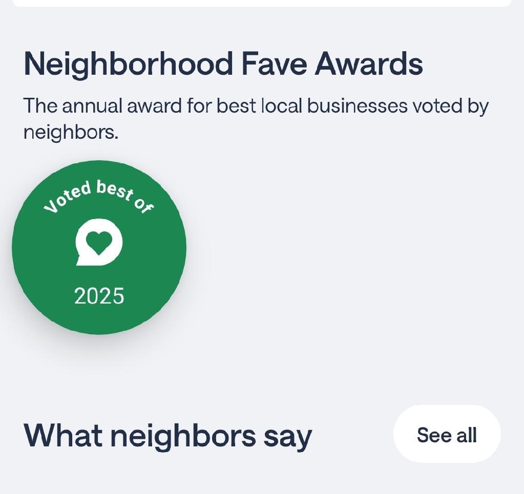 2025 Nextdoor Neighborhood Fave Award