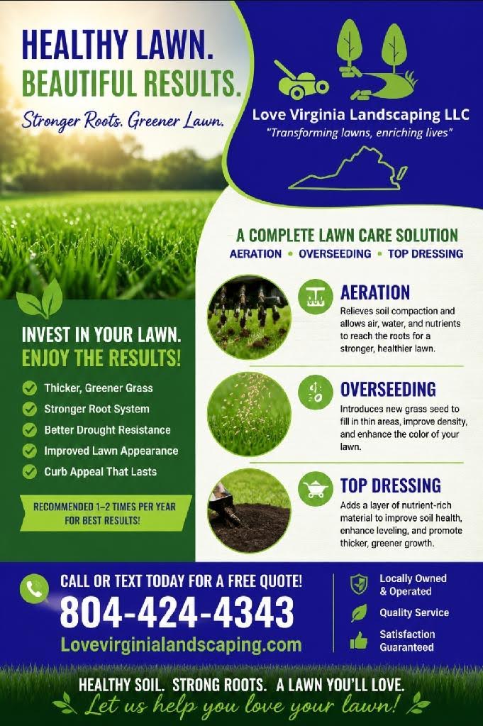 Love Virginia Landscaping lawn care services flyer