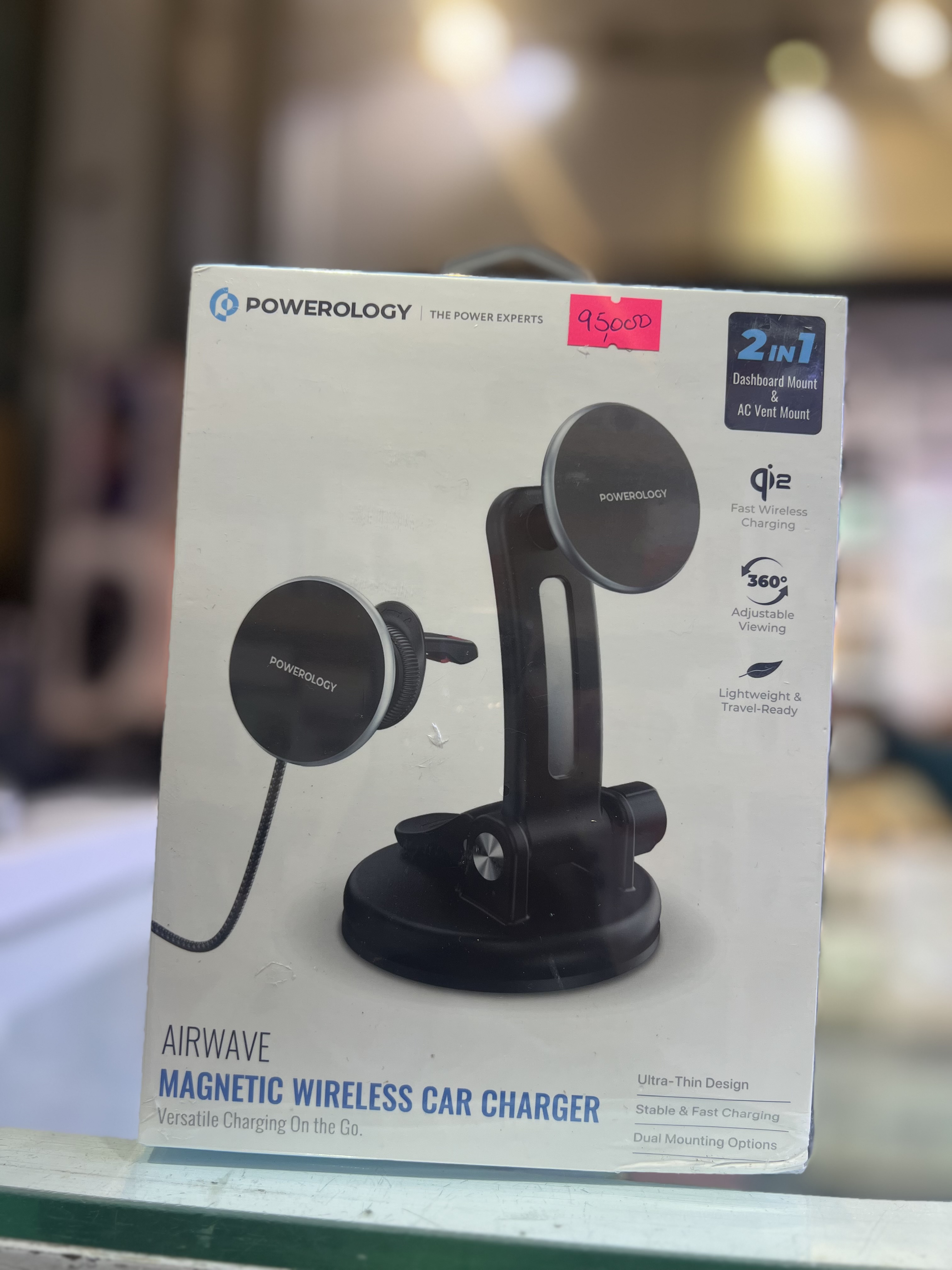 AIRWAVE MAGNETIC WIRELESS CAR CHARGER