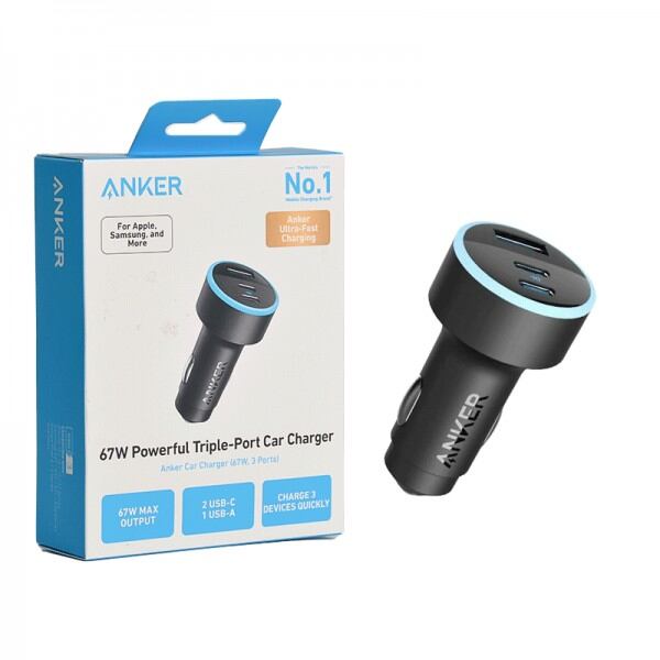 Anker 67 Powerful Triple-Port Car Charger