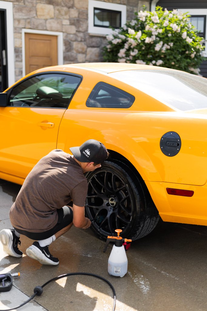 Wheel and tire cleaning