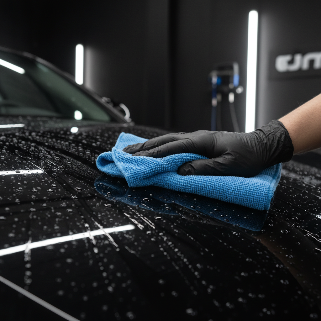 Hand drying with microfiber