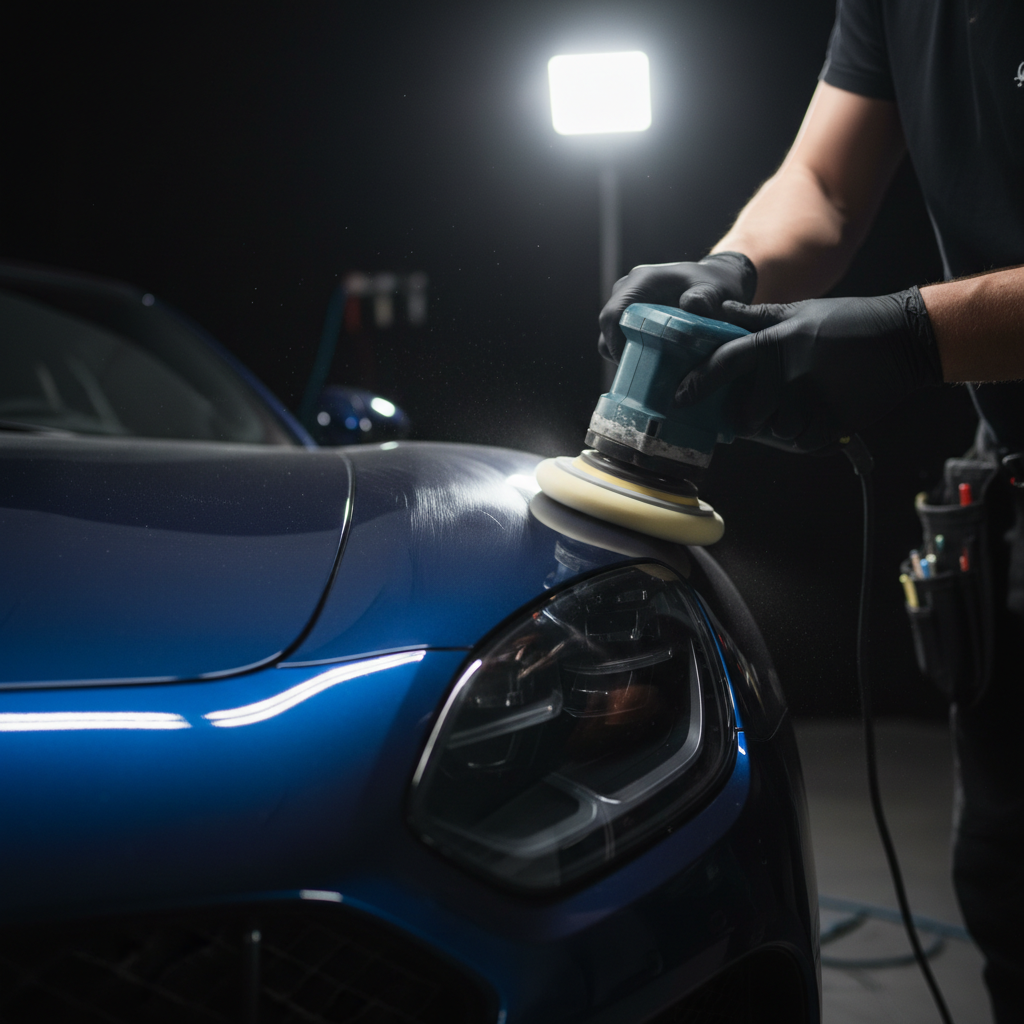 Professional paint correction before ceramic coating
