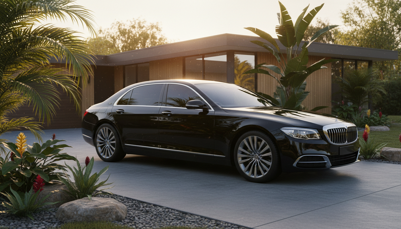 Professionally detailed luxury vehicle