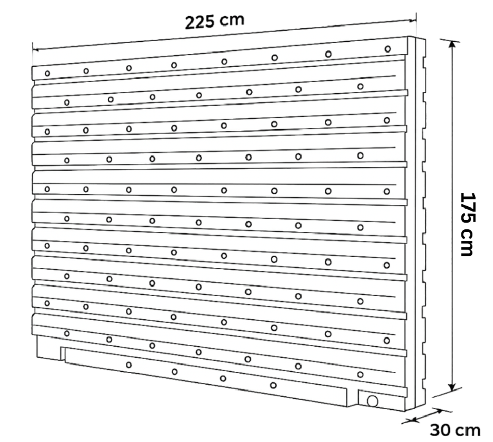 Harves Rainwater Wall — detail view
