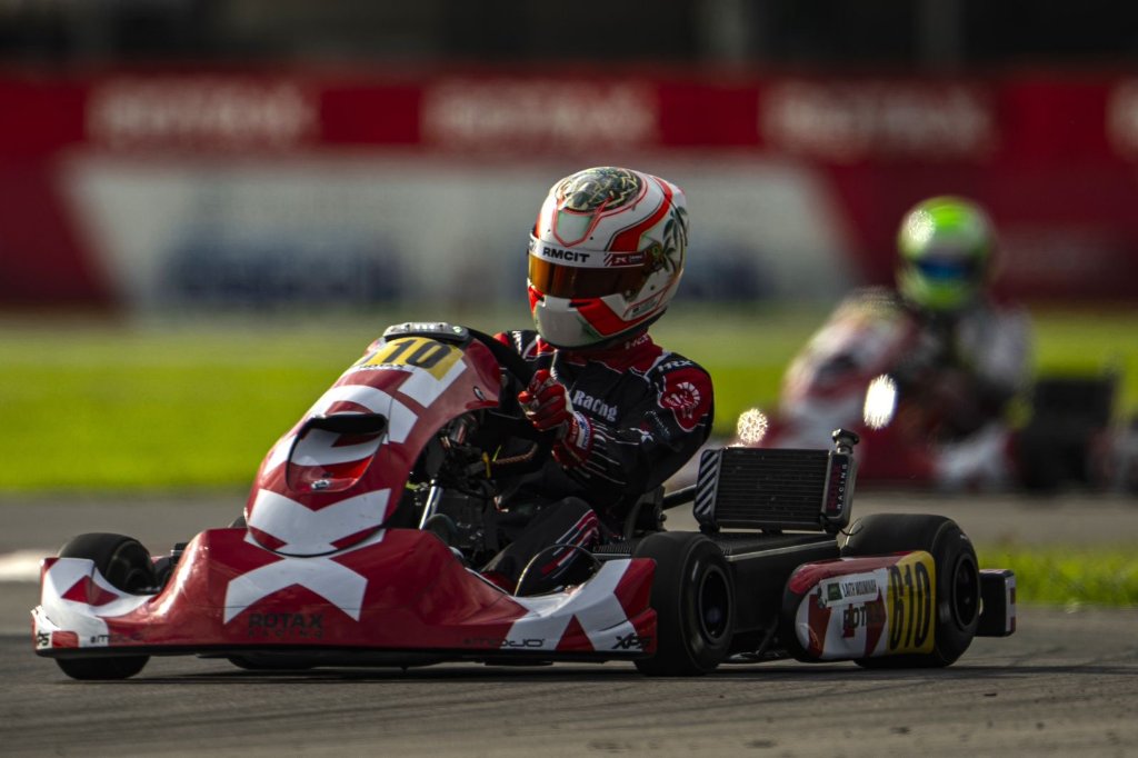 Racing kart on the starting grid