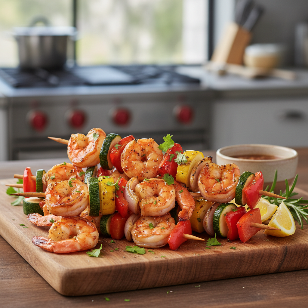 Shrimp & Veggie Skewers