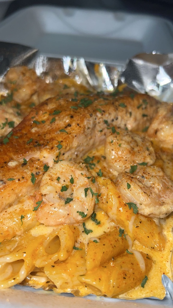 Salmon & Shrimp Pasta