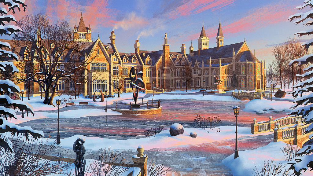 North Quad, Hellerton House, Fine Arts Building & Snapping Turtle