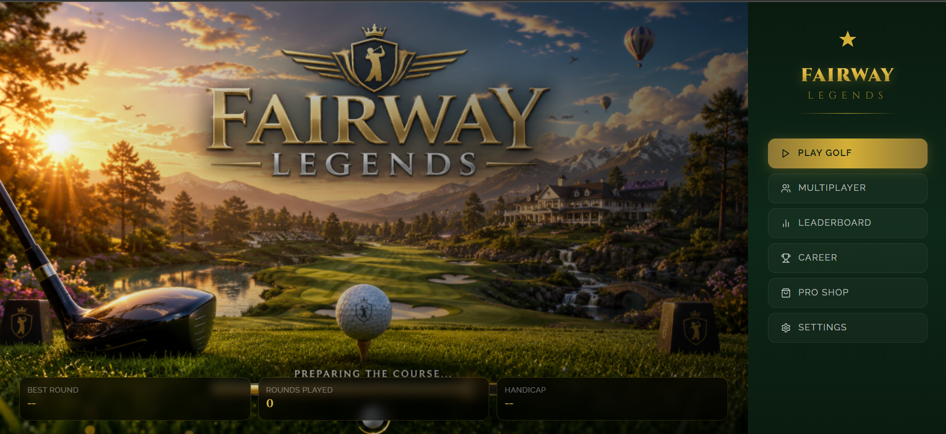 Fairway Legends template preview