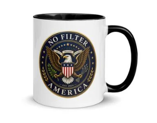 No Filter America Mug — Black Handle
