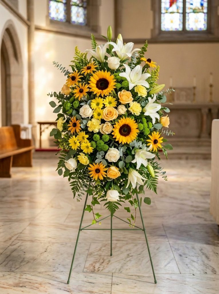 Golden Remembrance Standing Spray