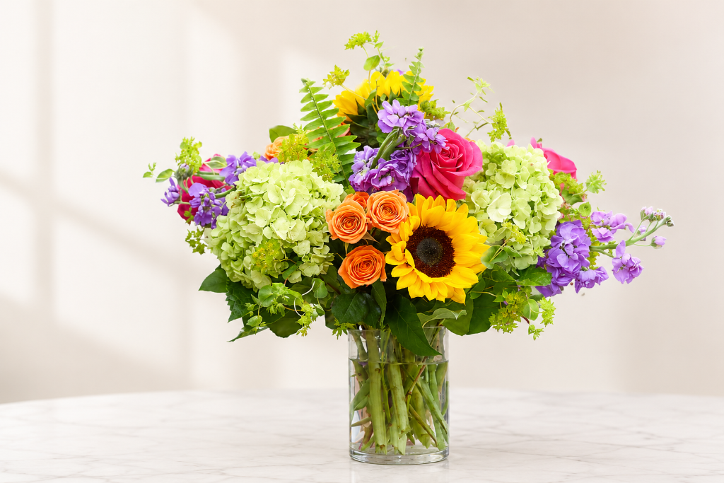 Beautiful lush flower arrangement