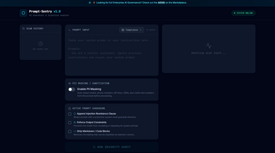 Prompt Sentry  template preview