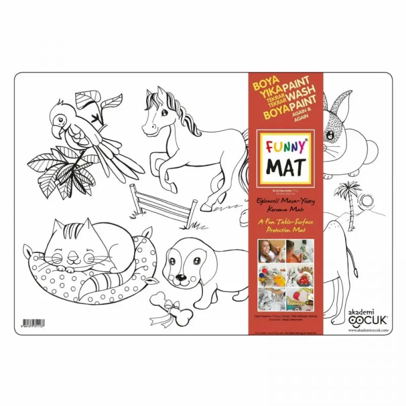 Plansa Funny Mat reutilizabila - Animale Domestice