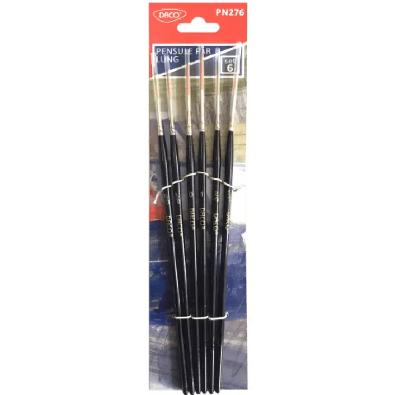 Pensule set 6 par sintetic varf lung