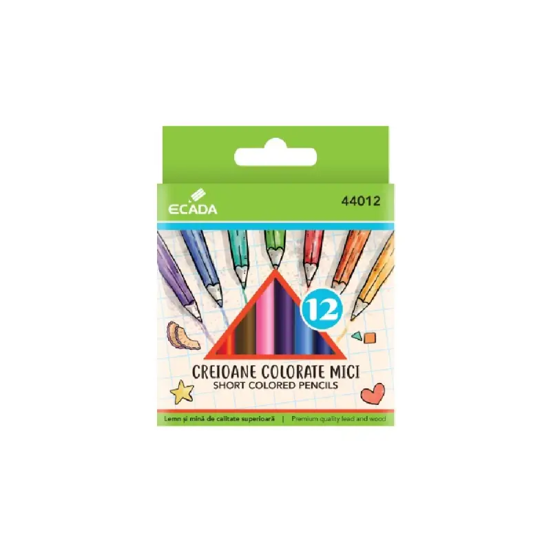 Creion color 12 mici ECADA