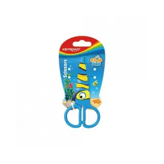 Foarfeca plastic Keyroad Kids Pro, Peste albastru, 1 bucata/blister
