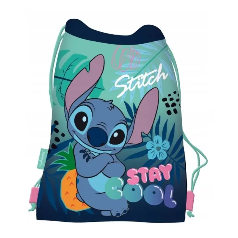 Rucsac cu snur pentru copii St.Majewski Stitch albastru