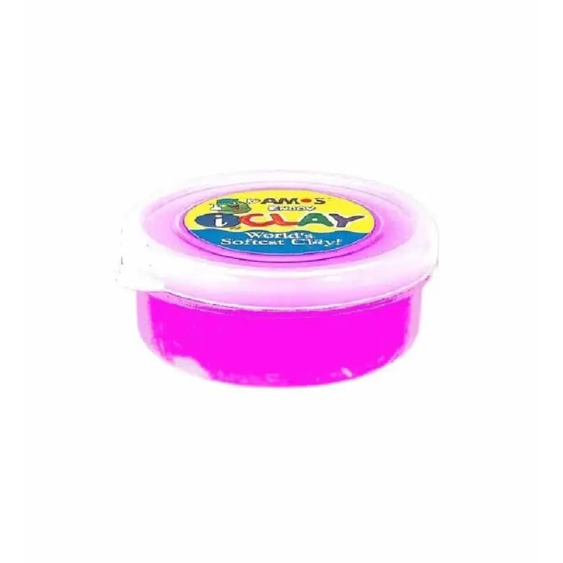 Plastilina iClay Amos, 18g/cutie, roz neon