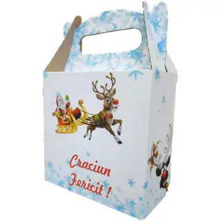 Cutie Carton Cadou Albastra Mica 180x80x180 mm