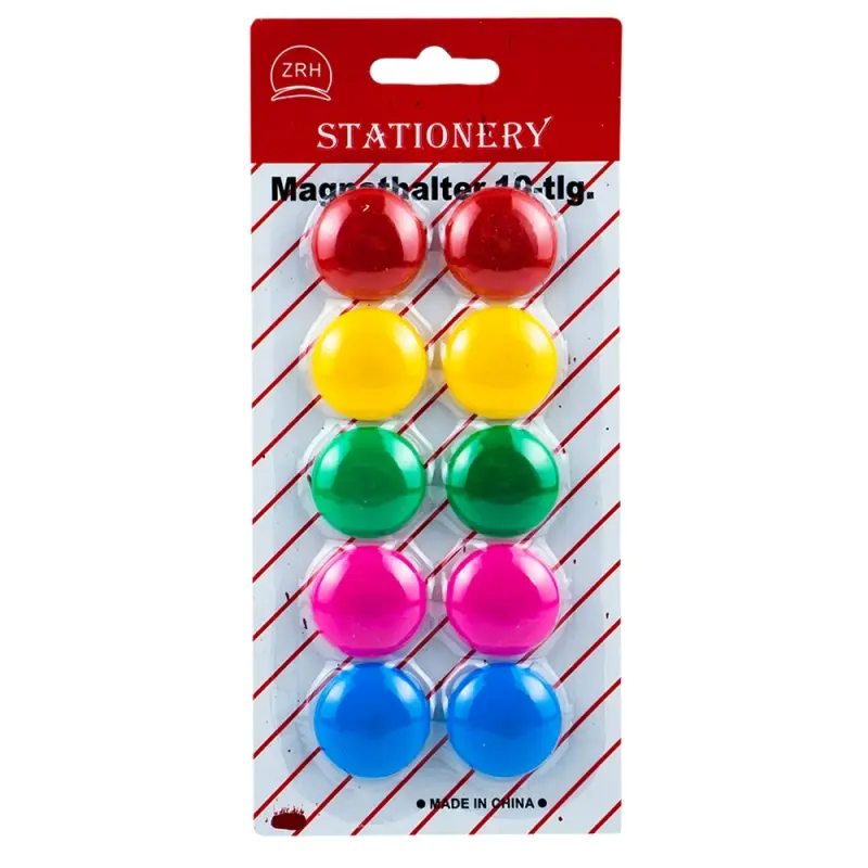 Magneti color, rotunzi, 30mm, 10 buc/set ZRH