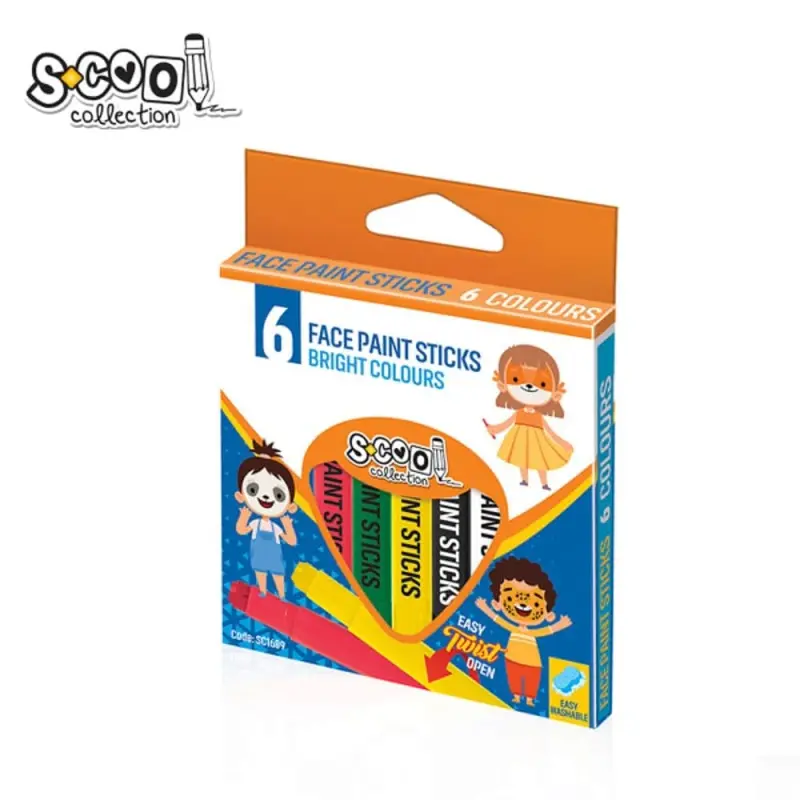 Set Pentru Pictat Pe Fata, 6 culori/cutie - S-COOL