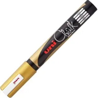 Marker creta lichida UNI Chalk 8mm, AURIU