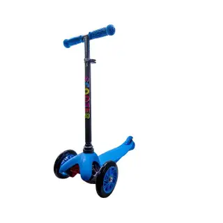 Trotineta Albastra cadru metal, suport plastic, 3 roti, 58 cm