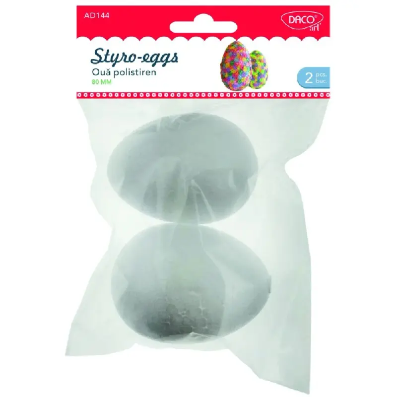 Accesorii craft - AD144 Oua polistiren 8 cm