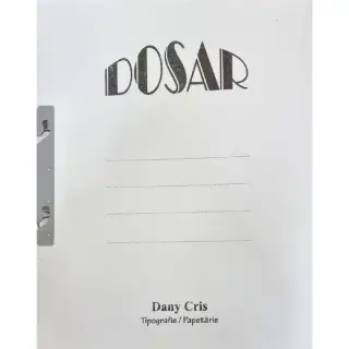 Dosar incopciat 1/1, carton alb