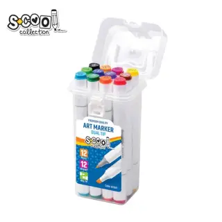 Set Markere Cu 2 Capete, 3-6mm, 12 cul/set - S-COOL