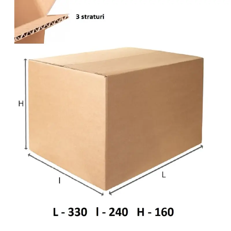 Cutie Carton Clasica tip bax 330x240x160 3 straturi