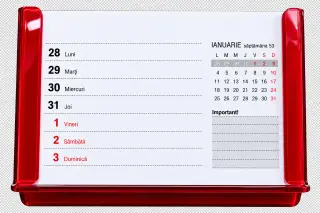 Calendar birou saptamanal 53 coli, 142x212 reutilizabil diverse culori 2027